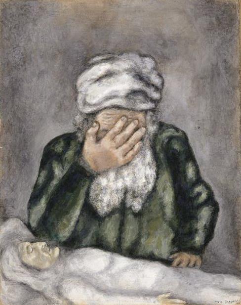 Abraham weint um Sarah den Zeitgenossen Marc Chagall Ölgemälde